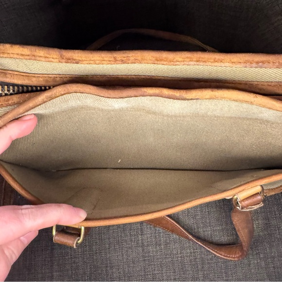 COACH RARE Vintage Coach Skinny Flight Satchel Twill NYC with Hang Tag - Picture 13 of 15